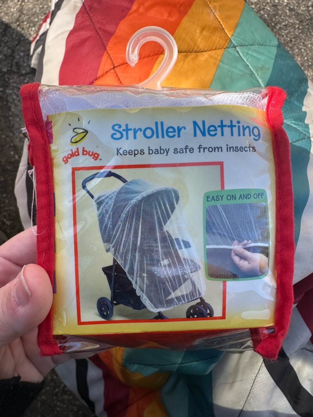 Gold Bug Stroller Netting – White Insect Protection for Kids